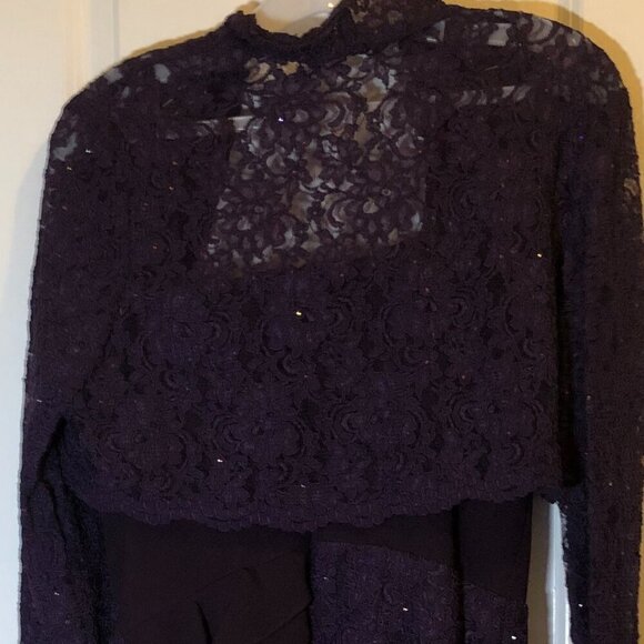 Ideas by Barbara Mother of the Bride Evening Dress Plump/Purple 5252--16 Size M - Picture 8 of 10